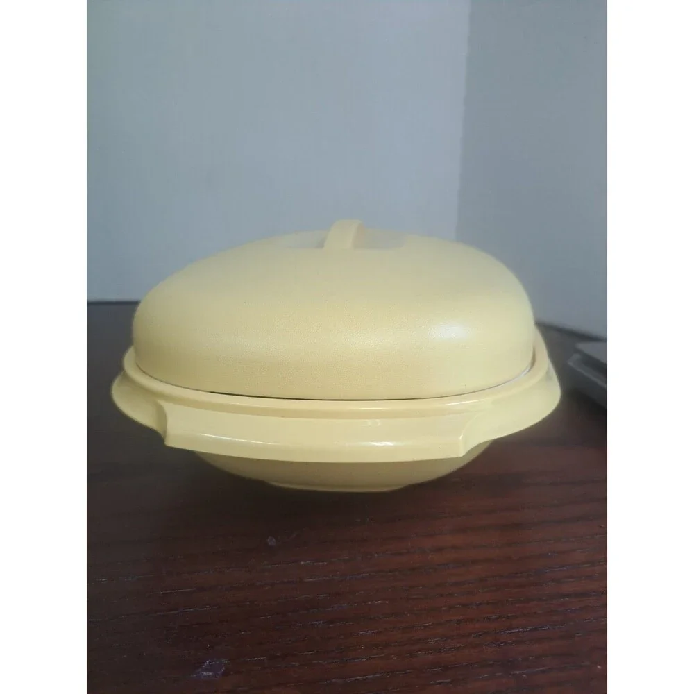 Vtg 1970s Tupperware 3peice Vegetable/Rice Steamer Set Harvest Gold 1273-5
